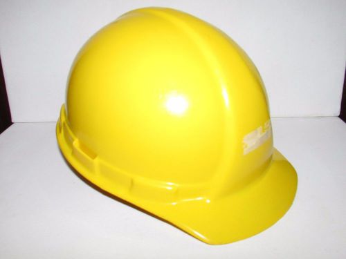 Vintage 1988 AO Yellow Hard Hat Safety Helmet Model LR Class A &amp; B w/ Strap Used
