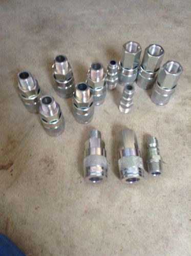 Dixon 3/8-3/8 Air Couplers And Nipples. 13 pieces USA made Tru-Flate Design