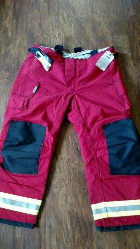 New Sperian fire fighter bunker pants red size 48&#034; waist- 32&#034; leg