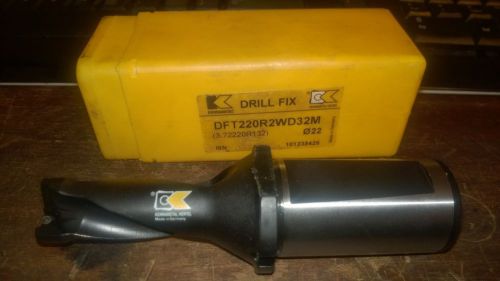 Kennametal DFT220R2WD32M Drill Fix Indexable Drill 22mm .866&#034; 2.5xD Coolant Thru