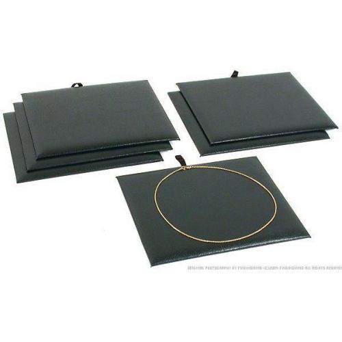 6 Jewelry Display Pad Black Faux Leather Insert