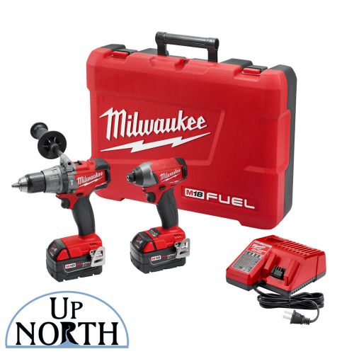 Milwaukee m18 fuel 18v brushless xc 5.0 hammer drill impact kit 2897-22 for sale