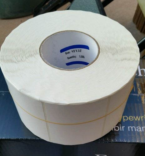 3 In. Core 4 x 3 Thermal Labels (3 Rolls) qty 2000 per roll = 6000 labels