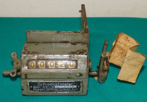 Vintage Durant Manufacturing Productimeter Counter MOD 5B1 Industrial Works