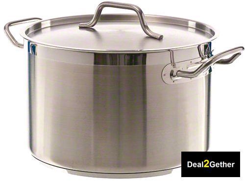 12-Quart Induction Ready Stainless Steel Stock Pot Cover Stock-Pot Aluminum