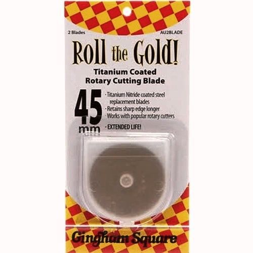 Roll The Gold 45MM Gold Titanium Coated Rotary Cutting Blade Refill - 2 PK