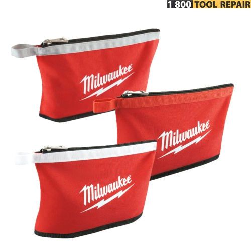 NEW Milwaukee 48-22-8193 Color Coded Zipper Pouches 3 Pack