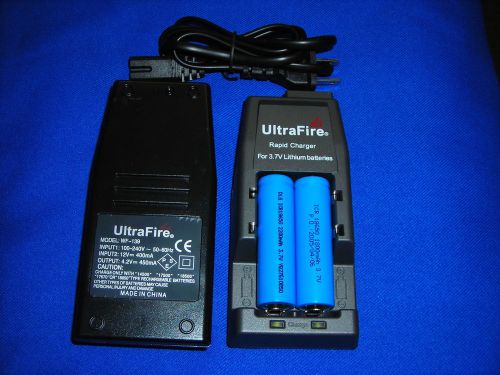 New Charger + 2 x 18650 Cell for Li 3.7v batteries:size 14500,17500,18650...SALE