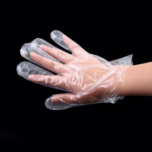 100pcs Plastic Disposable Gloves Restaurant Home Service Catering Hygiene KT