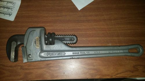 Rigid Pipe Wrench Ridgid 12&#034; Aluminum