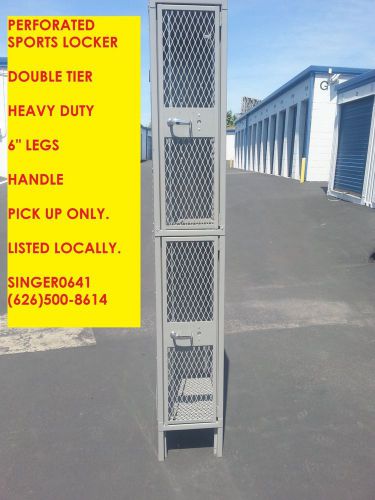 Used double tier  locker, gray sports locker  2 door, 1frames for sale