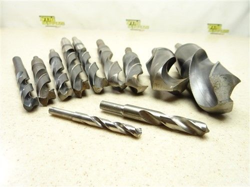 Lot of 11 hss reduced shank twist drills 5/16&#034; to 1-3/4&#034; usa hi-speed for sale