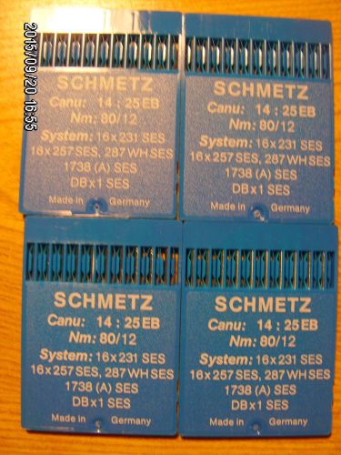 40 pc SCHMETZ sewing machine needles 16x231 SES NM 80/12