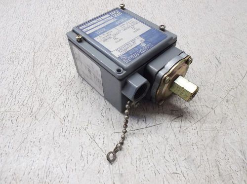 SQUARE D GAW-4 PRESSURE SWITCH, CLAS 9012, SERIES C, 240 PSIG (USED)