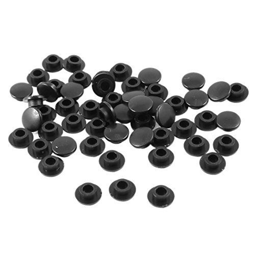 Black Tactile Pushbutton Switch Cap Covers Protector Keycaps 55 Pcs