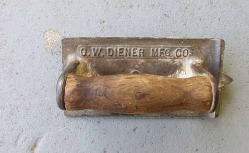 Vintage Cement Trowel Finishing Curb Tool  #2  G.W. DIENER MGF. CO. CHICAGO