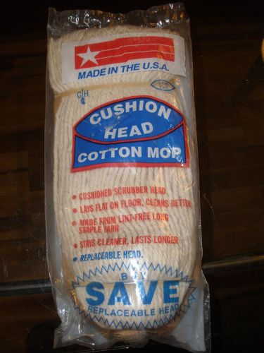 Vintage  Cushion head cotton mop replacement head made in the USA Arkansas
