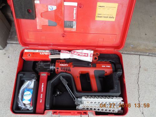 Hilti dx-750 heavy duty powder actuated nail gun kit combo &amp; nice (578) for sale