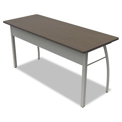 Trento Line Rectangular Desk, 59-1/8w x 23-5/8d x 29-1/2h, Mocha/Gray