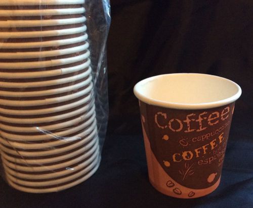 4 oz disposable cup hot to go poly paper hot cup great for espresso sleeve of 50 for sale