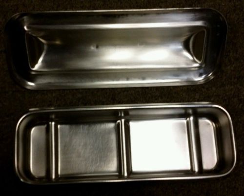 Vollrath Stainless Steel Sterilization Tray with Lid Set of 10