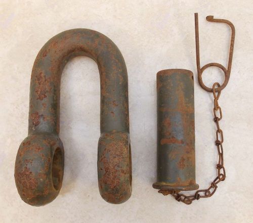 Us military rigging d shackle (from 8383238 15 ton tackle block) 2&#034; pin, 2&#034; open for sale