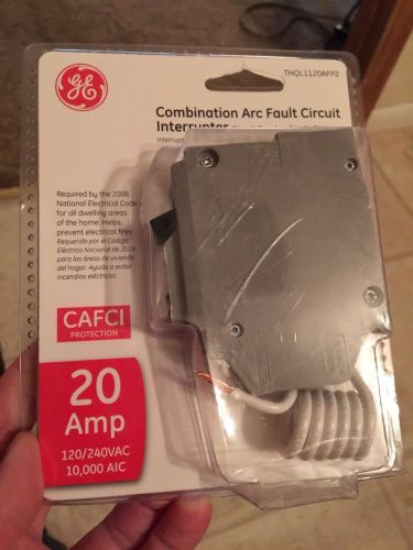 GE Combination Arc Fault Circuit Interrupter 20 amp 120/240 VAC 10000a/c