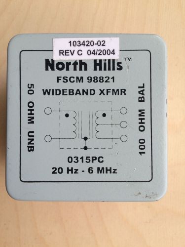 NOS North Hills FSCM 98821 WIDEBAND XFMR Transformer