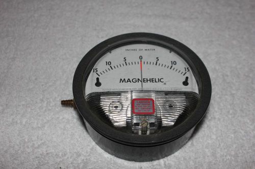 Dwyer magnehelic 15 0 15 inches of water guage max pressure 15 psig for sale
