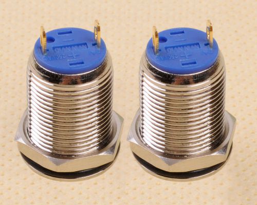 2pcs 12mm Start Horn Button Momentary Stainless Steel Metal Push Button Switch