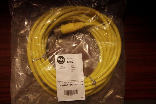 ALLEN BRADLEY 889M 10 meter 12 pin connector cable 889M-F12AH-10 889MF12AH10