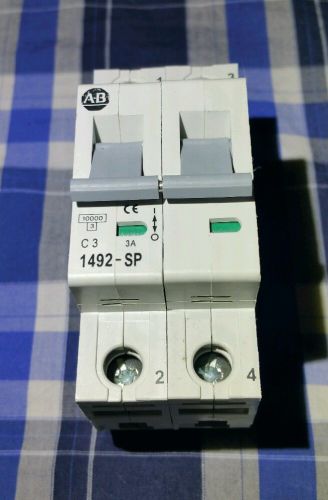 Allen bradley 1492-sp2c030 miniature circuit breaker 3a 2pole **no box** for sale