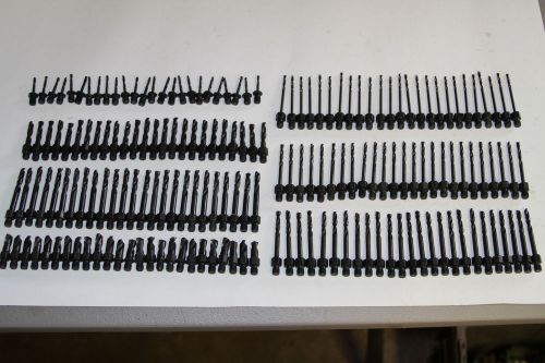175 lot: hertel threaded shank screw machine drill bits size (wire) 1/4-28 for sale