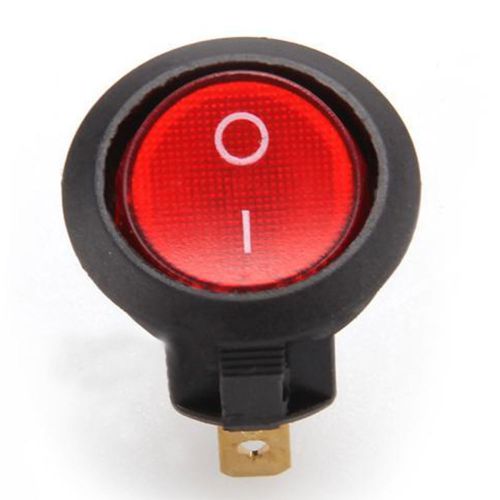 High Quality Snap In Rocker LED Indicator Switch 3 Pin On/Off 12V Red