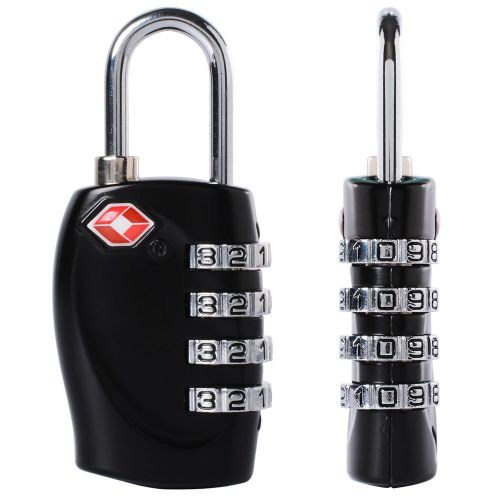 Combination padlock travel lock - tsa approved 4-dial luggage travel locks hs164 for sale