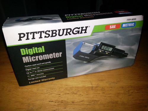 Brand New Pittsburgh Digital Micrometer (SAE/Metric) Item# 68305