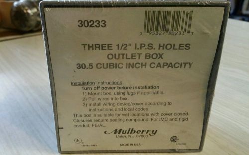NIP MULBERRY 30233 CONDUIT OUTLET BOX 30.5 CUBIC INCH