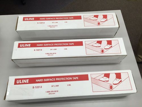 Uline Hard Surface Protection Tape (24&#034; x 200&#039;, 3 mil, lot of 3)