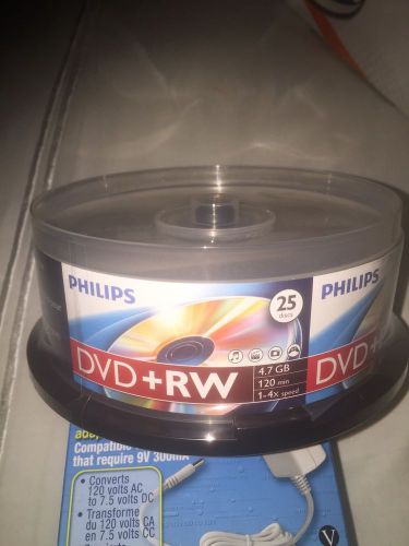 100 PHILIPS 4X DVD+RW DVDRW ReWritable Blank Disc Storage Media 4.7GB Cake Box