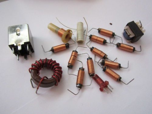 Lot of coils, inductors, rod coils, choke