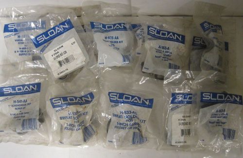 Sloan various closet and urinal repair parts nib lot of 15 for sale