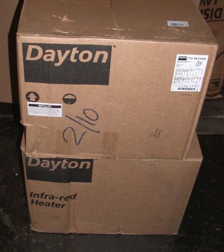 New DAYTON 3E133D 3E133 Commercial Infrared Heater Natural gas 60K BTUs Free SH