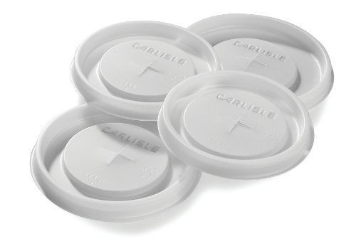 Carlisle 1112l30 polystyrene tumbler lid, 3.05 x 0.30&#034;, see thru, for bistro for sale