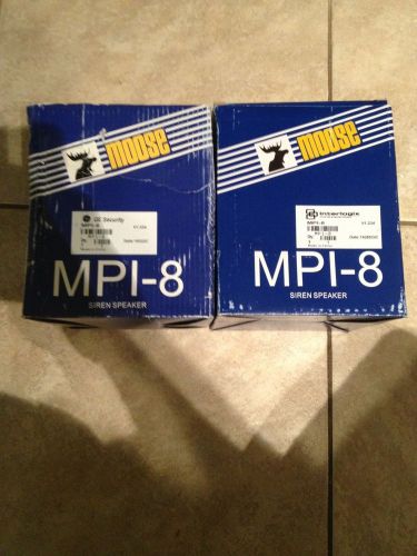Two GE Security Moose MPI-8 Siren Speaker Round Horn 8 Ohm