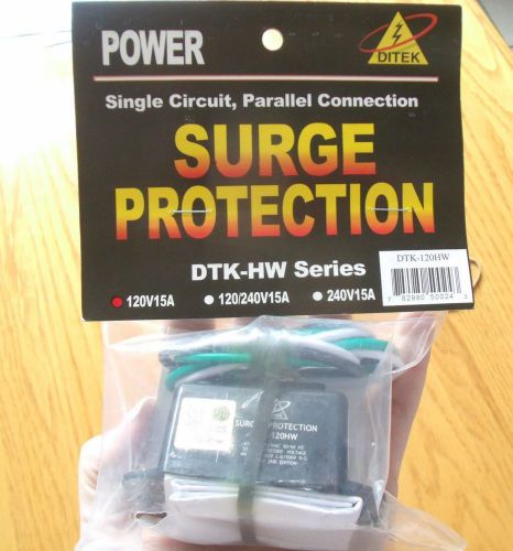 NEW (2) Ditek Surge Protection Single Circuit  DTK-120HW 120V 15A hard wire