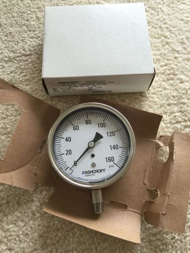 New ashcroft gauge 35-1009-sw-02l-160# 0-160 psi, 2 available for sale
