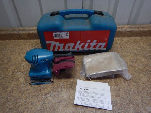 Makita bo4552 electric finishing 1/4 sheet sander 120 volts 1.6 amps w/ case for sale