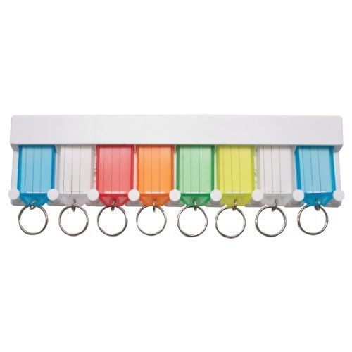 Mcgill keytag rack with 8 tags/rings, mountable, multicolored (mcg20008) for sale