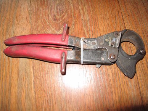 KLEIN TOOLS 63060 RATCHETING CABLE CUTTER GOOD  Condition