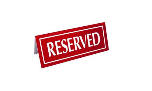 Small reserved signs, tent style, red, 20 pack, free shipping for sale